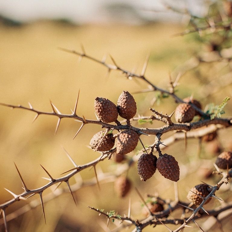 A close-up of a DMT-containing Acacia tree's thorns and pods... | ShopAyahuascaRetreats