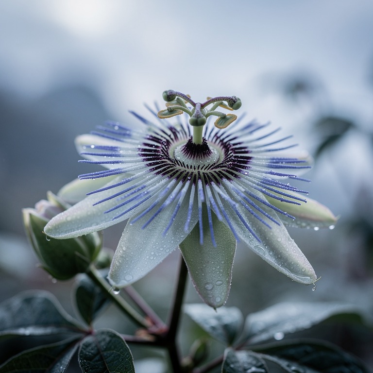 A close-up of a blooming passionflower, its intricate patter... | ShopAyahuascaRetreats