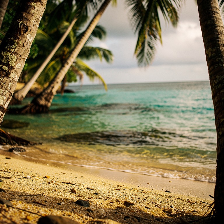 A secluded cove with a sandy shore, calm turquoise water, an... | ShopAyahuascaRetreats