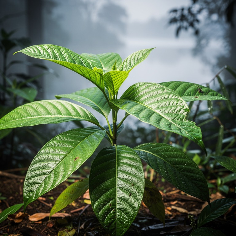 Coca plant leaves in bright morning sunshine, sharp green de... | ShopAyahuascaRetreats