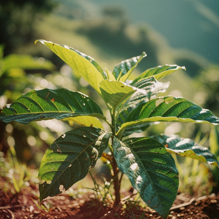 Coca plant leaves in bright morning sunshine, sharp green de... | ShopAyahuascaRetreats