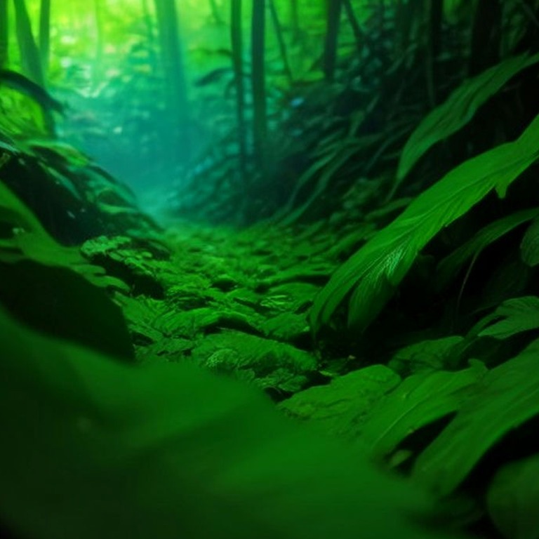 Jungle clearing after heavy rain, steam rising from leaf lit... | ShopAyahuascaRetreats