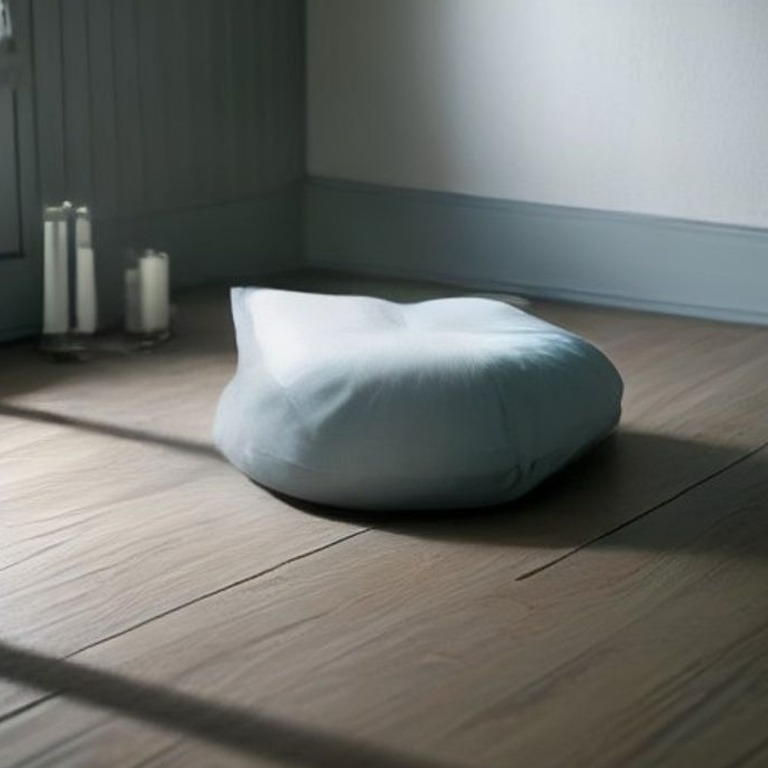 Meditation cushions arranged in a circle on a wooden floor | ShopAyahuascaRetreats
