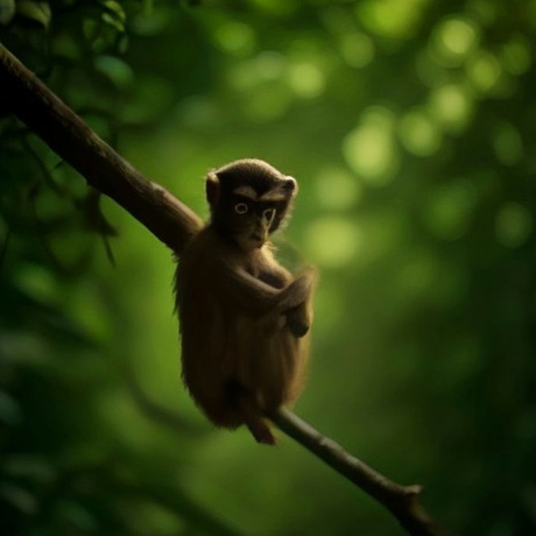Spider monkey swinging through dense canopy | ShopAyahuascaRetreats