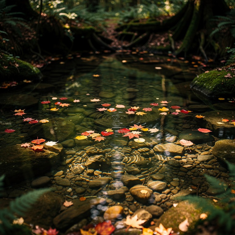 Crystal-clear forest pool with submerged stones and falling ... | ShopAyahuascaRetreats