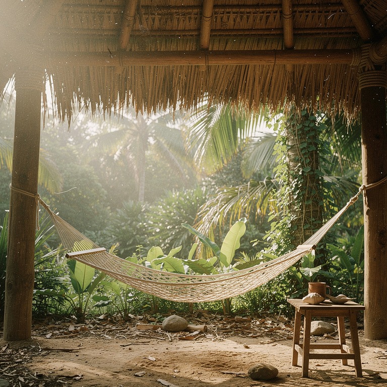 Simple hammock under a thatched palapa, jungle behind | ShopAyahuascaRetreats