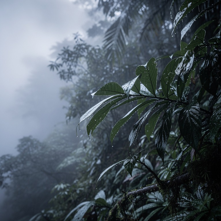 Wisps of steam rising from wet rainforest leaves after a dow... | ShopAyahuascaRetreats