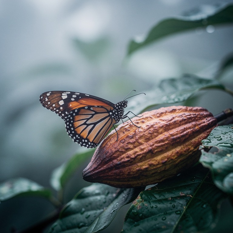 A delicate, intricately patterned monarch butterfly perched ... | ShopAyahuascaRetreats