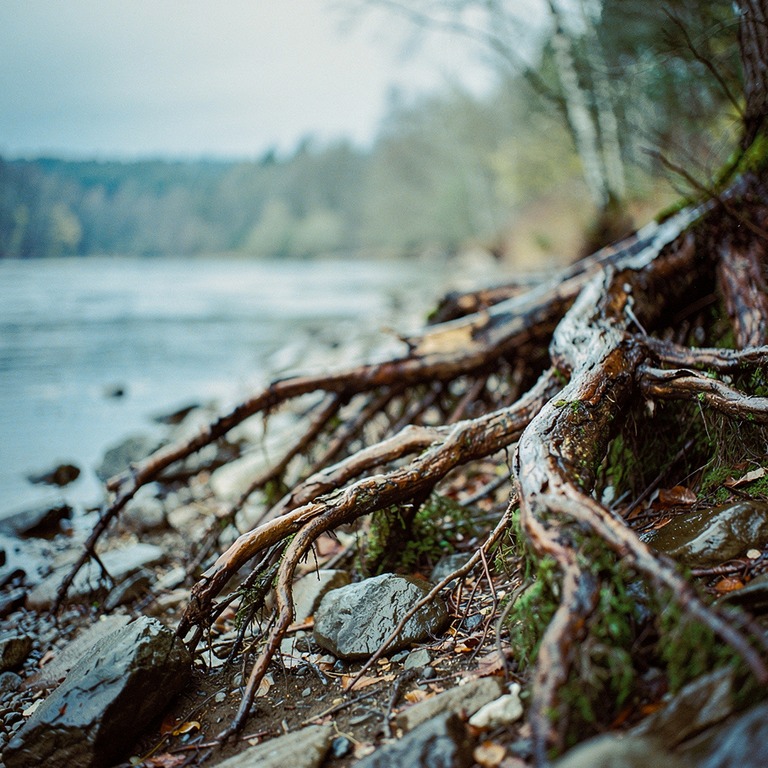 A sprawling, ancient tree root system, exposed and twisted, ... | ShopAyahuascaRetreats