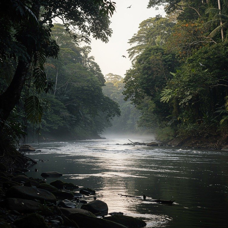 Slow-moving river curving through dense jungle canopy | ShopAyahuascaRetreats