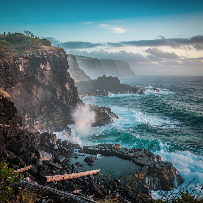 A rugged Fijian coastline features a dramatic rocky shorelin... | ShopAyahuascaRetreats
