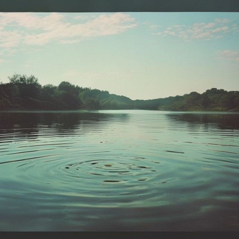 A school of fish breaking through the surface of a calm lake... | ShopAyahuascaRetreats