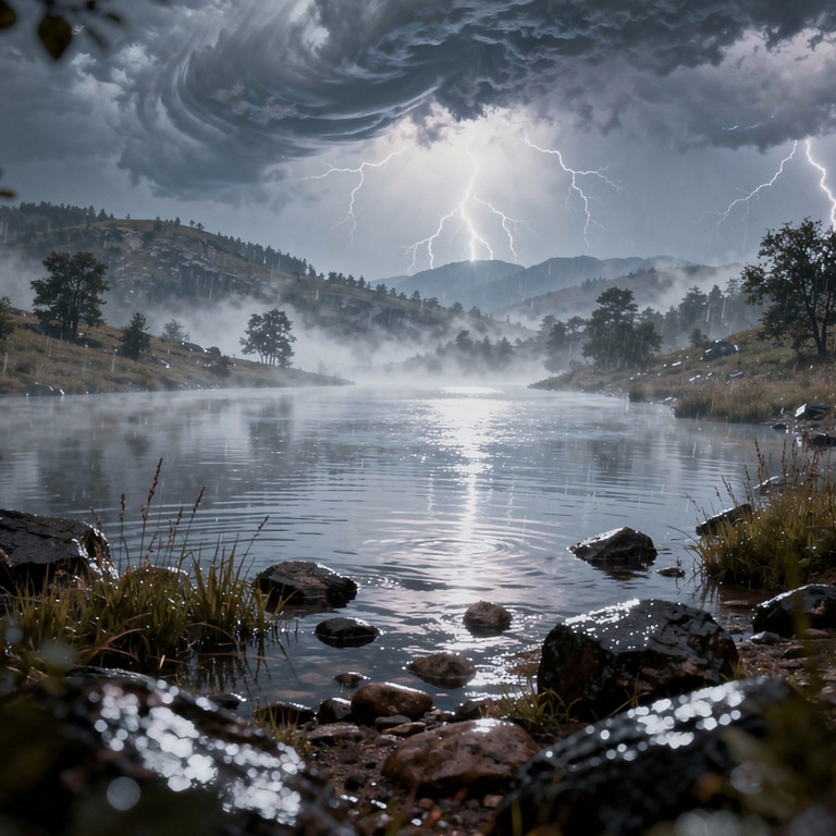 A stormy sky with dark clouds and lightning illuminating the... | ShopAyahuascaRetreats