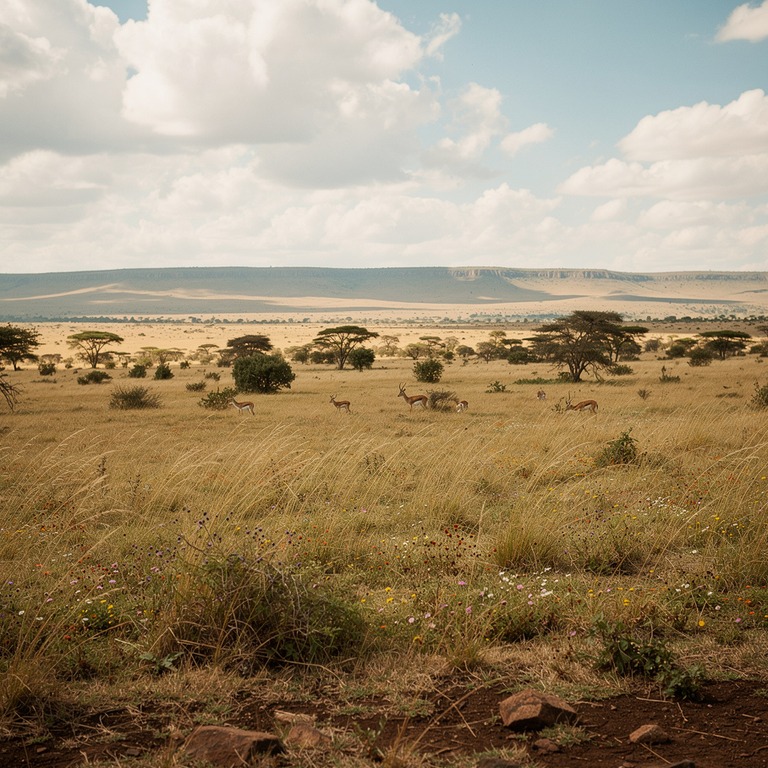 A vast, rolling savannah stretches towards the horizon, with... | ShopAyahuascaRetreats