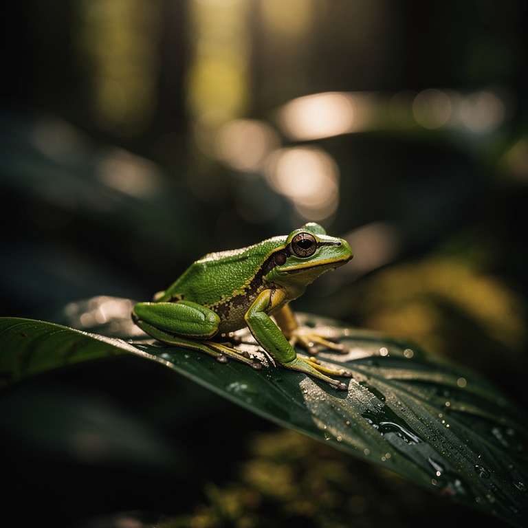 A vibrant green phyllomedusa bicolor frog perched on a large... | ShopAyahuascaRetreats