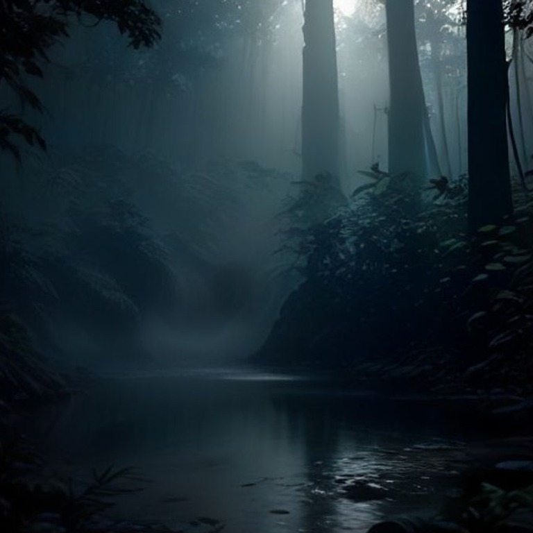 Jungle hot springs with steam rising at sunrise | ShopAyahuascaRetreats