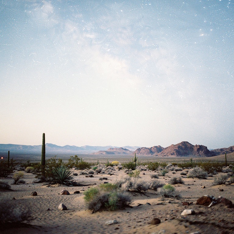 Milky Way arching over a dark desert horizon | ShopAyahuascaRetreats