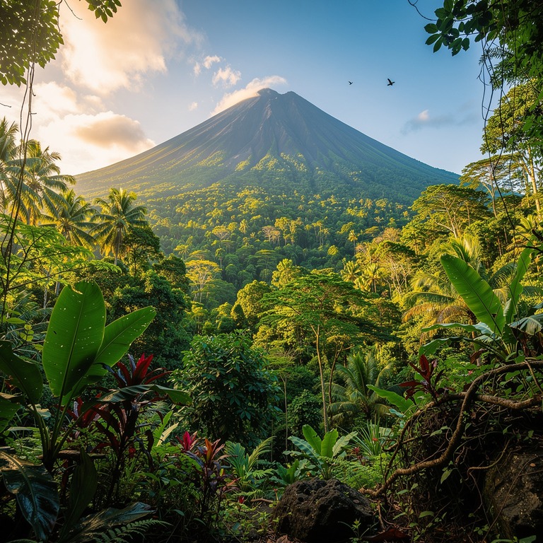 Volcano with rainforest blanketing its lower slopes | ShopAyahuascaRetreats