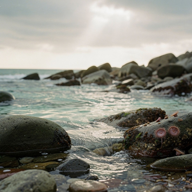 A gentle stream running through a rocky shoreline, with calm... | ShopAyahuascaRetreats