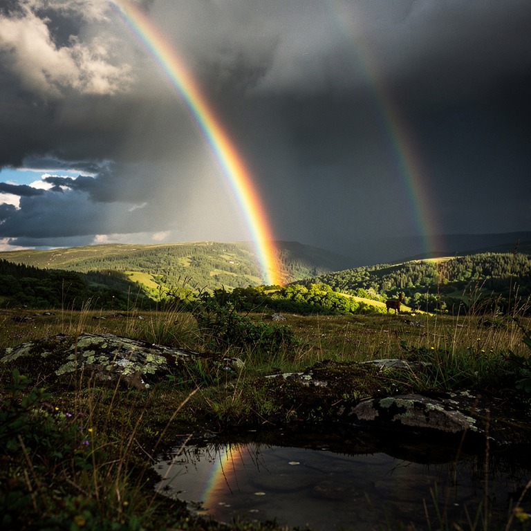 A dramatic sky with storm clouds parting to reveal a brillia... | ShopAyahuascaRetreats