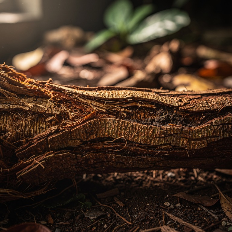 A close-up of the root bark of the Tabernanthe iboga plant, ... | ShopAyahuascaRetreats