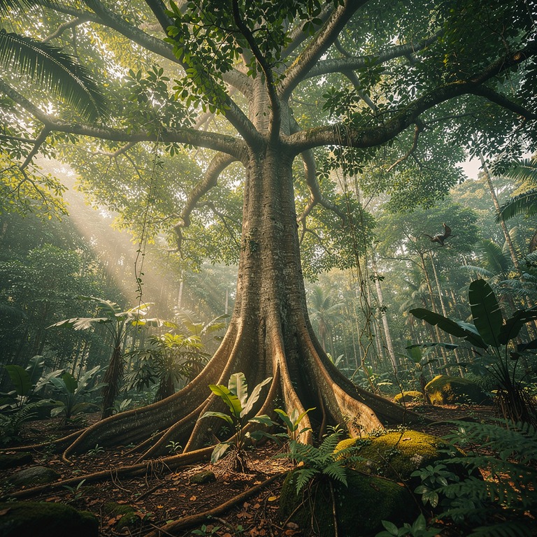 A majestic Ceiba tree, known for its association with ayahua... | ShopAyahuascaRetreats