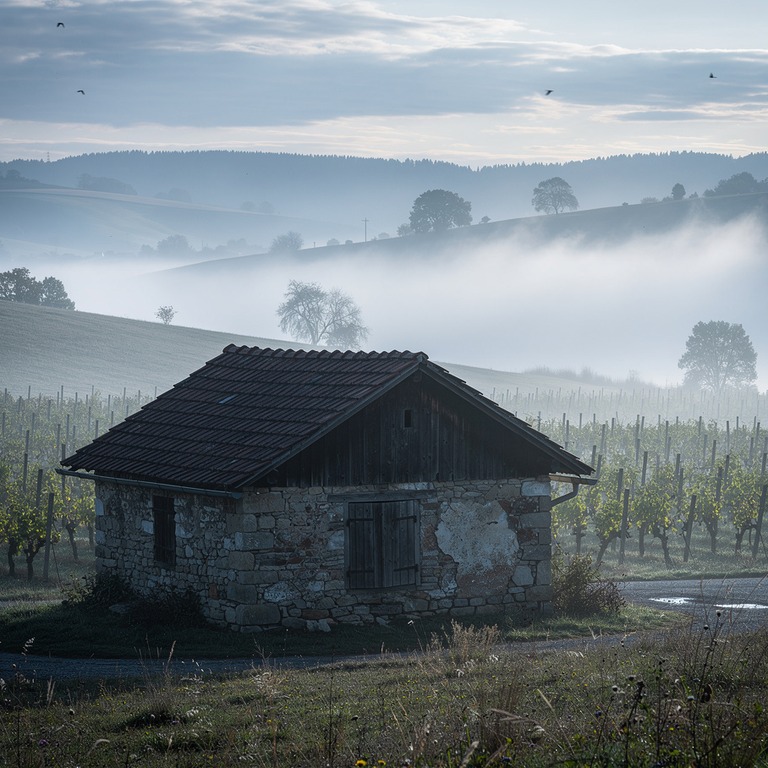 A rustic, weathered stone cottage nestled among rolling hill... | ShopAyahuascaRetreats