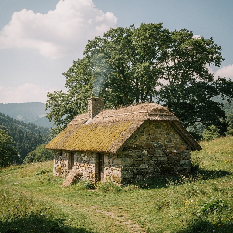 A small, secluded, stone cottage, with a thatched roof, nest... | ShopAyahuascaRetreats