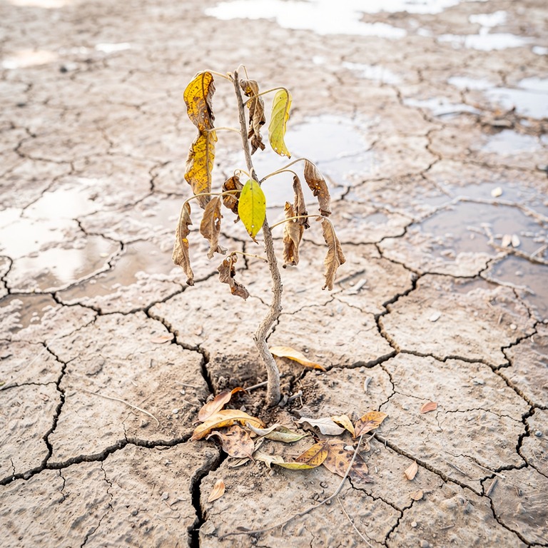 A withered and dying Tabernanthe iboga plant stands alone on... | ShopAyahuascaRetreats