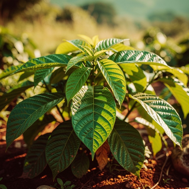 Coca plant leaves in bright morning sunshine, sharp green de... | ShopAyahuascaRetreats