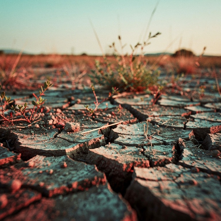 Cracked dry earth in extreme close-up | ShopAyahuascaRetreats