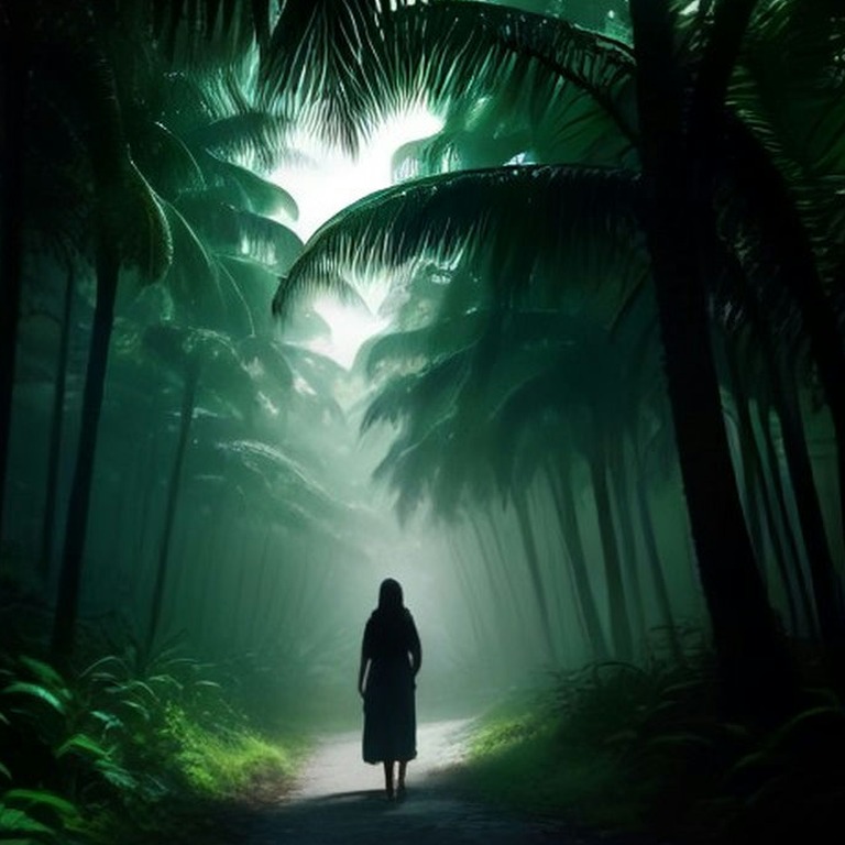 Walking palm tree with stilted exposed roots, low jungle lig... | ShopAyahuascaRetreats