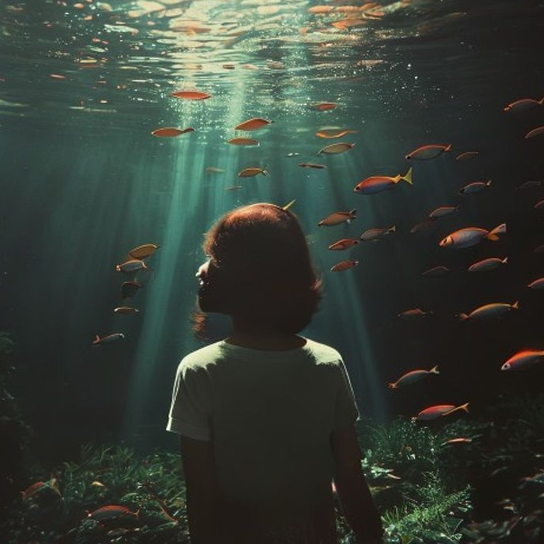 A school of bioluminescent fish dart through the dark, myste... | ShopAyahuascaRetreats