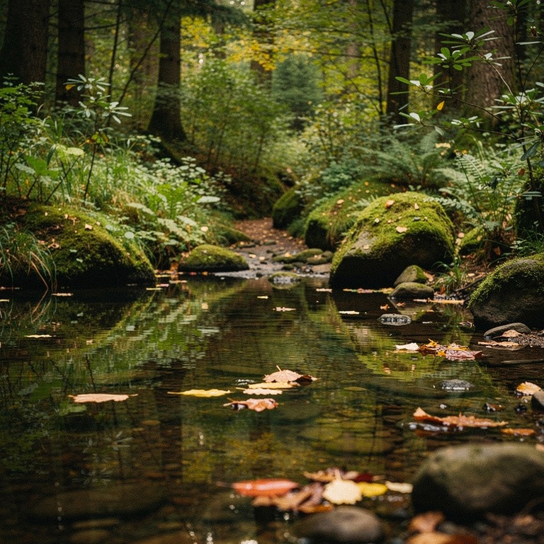 A shallow, serene pool of water reflects the surrounding lus... | ShopAyahuascaRetreats