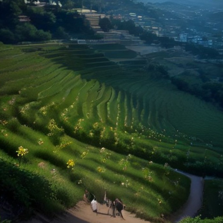 A terraced hillside with rows of newly planted medicinal her... | ShopAyahuascaRetreats