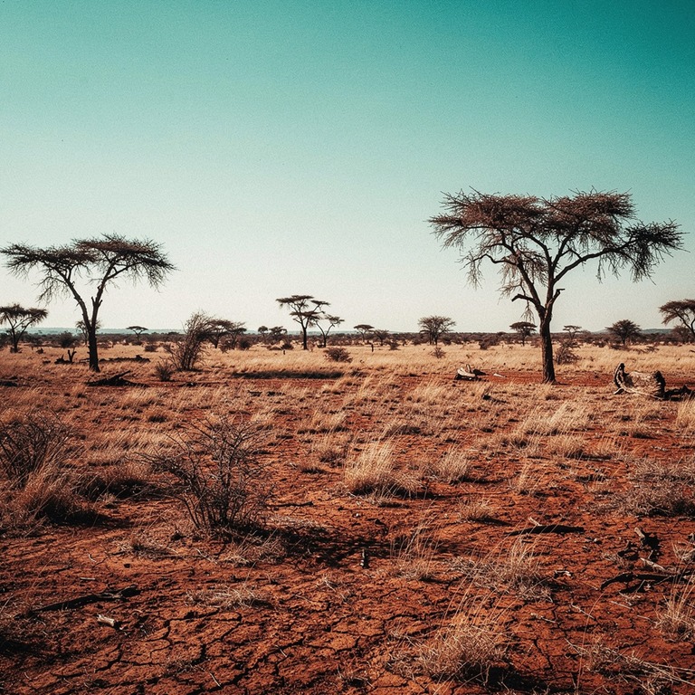 A vast, empty, and silent savannah stretches towards the hor... | ShopAyahuascaRetreats