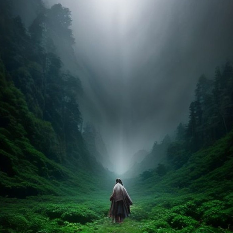 Rainbow arching over a misty rainforest valley after a storm | ShopAyahuascaRetreats